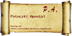 Potoczki Apostol névjegykártya